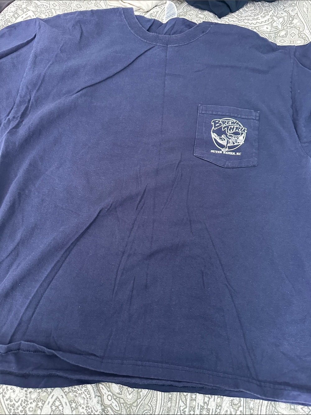 Delta Navy Blue Pocket Graphic Tee